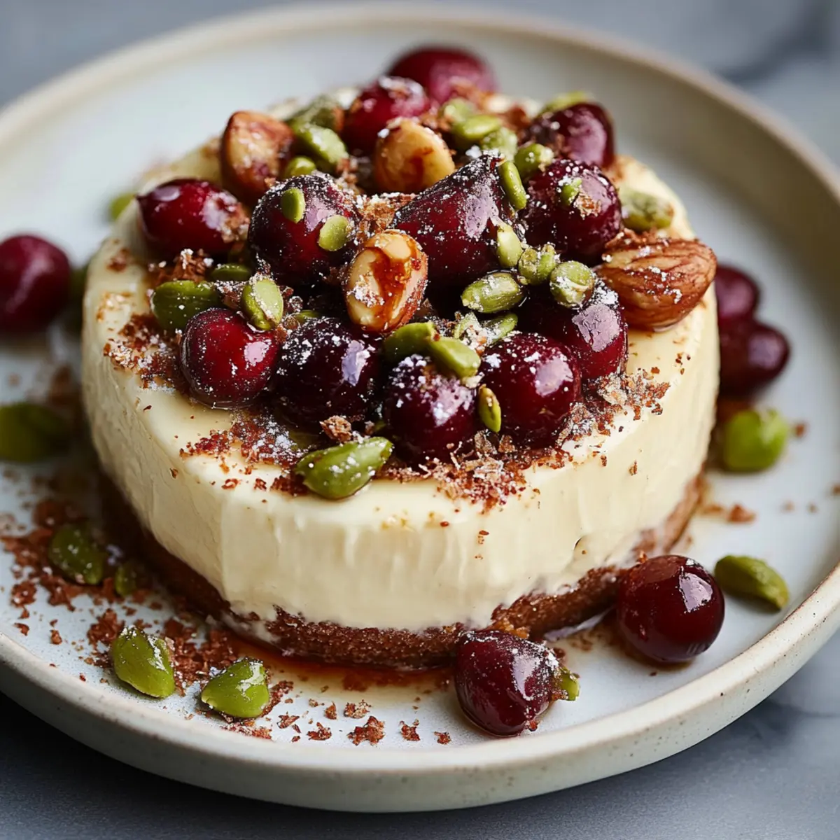 Cherry Pistachio Cheesecake