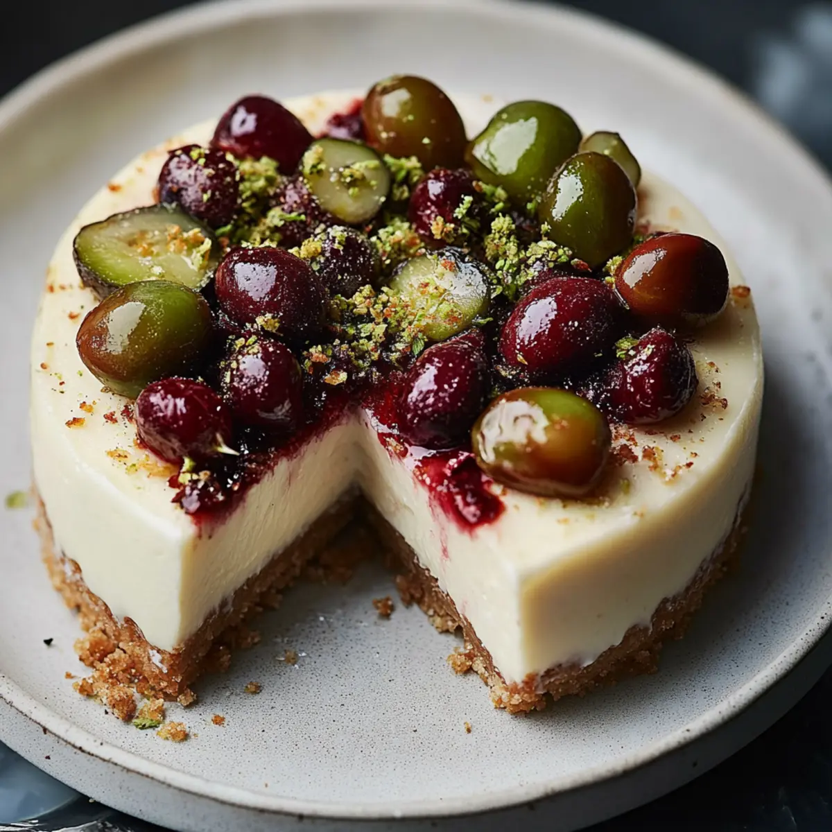 Cherry Pistachio Cheesecake