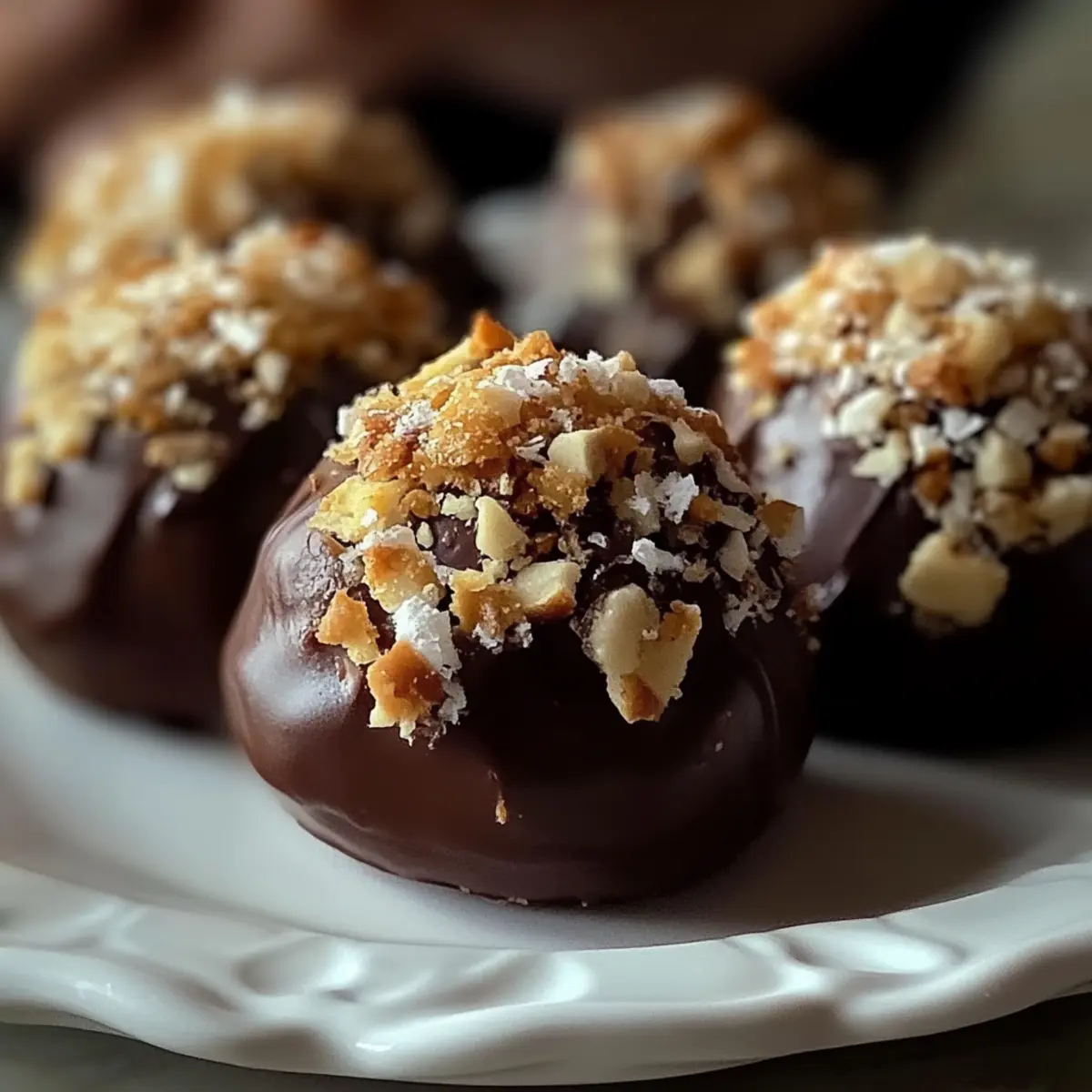 Chocolate-Dipped Bourbon Balls with a Nutty Crunch