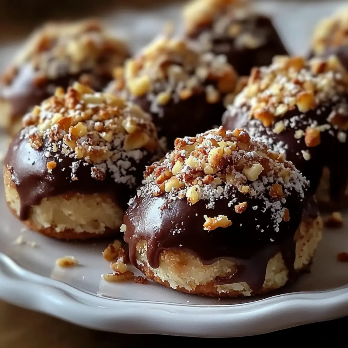 Chocolate-Dipped Bourbon Balls with a Nutty Crunch