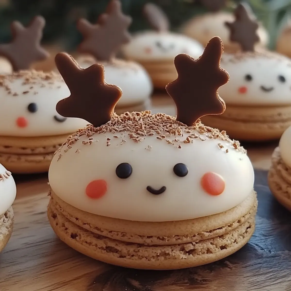 Christmas Reindeer Macarons