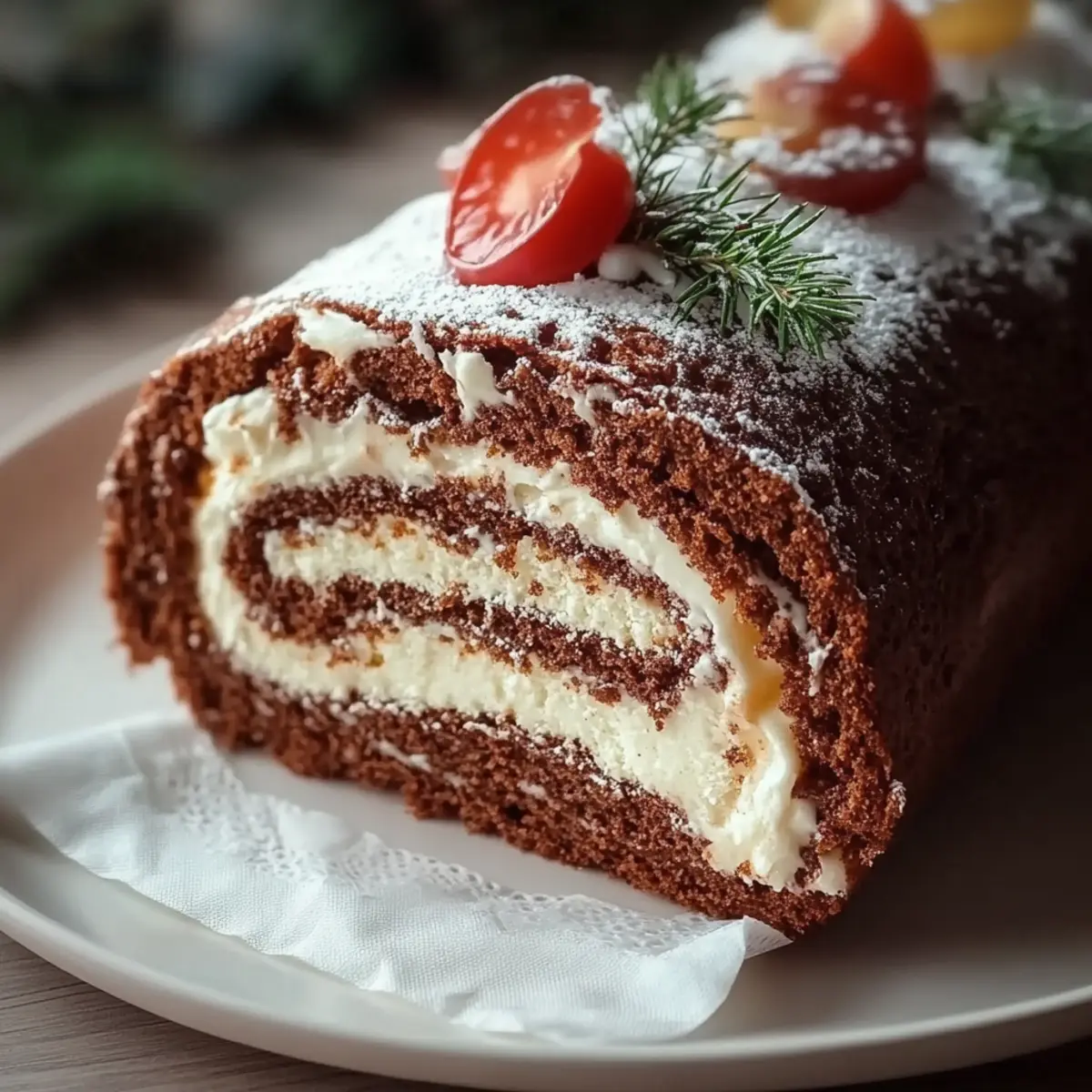 Christmas Yule Log Sheet Cake