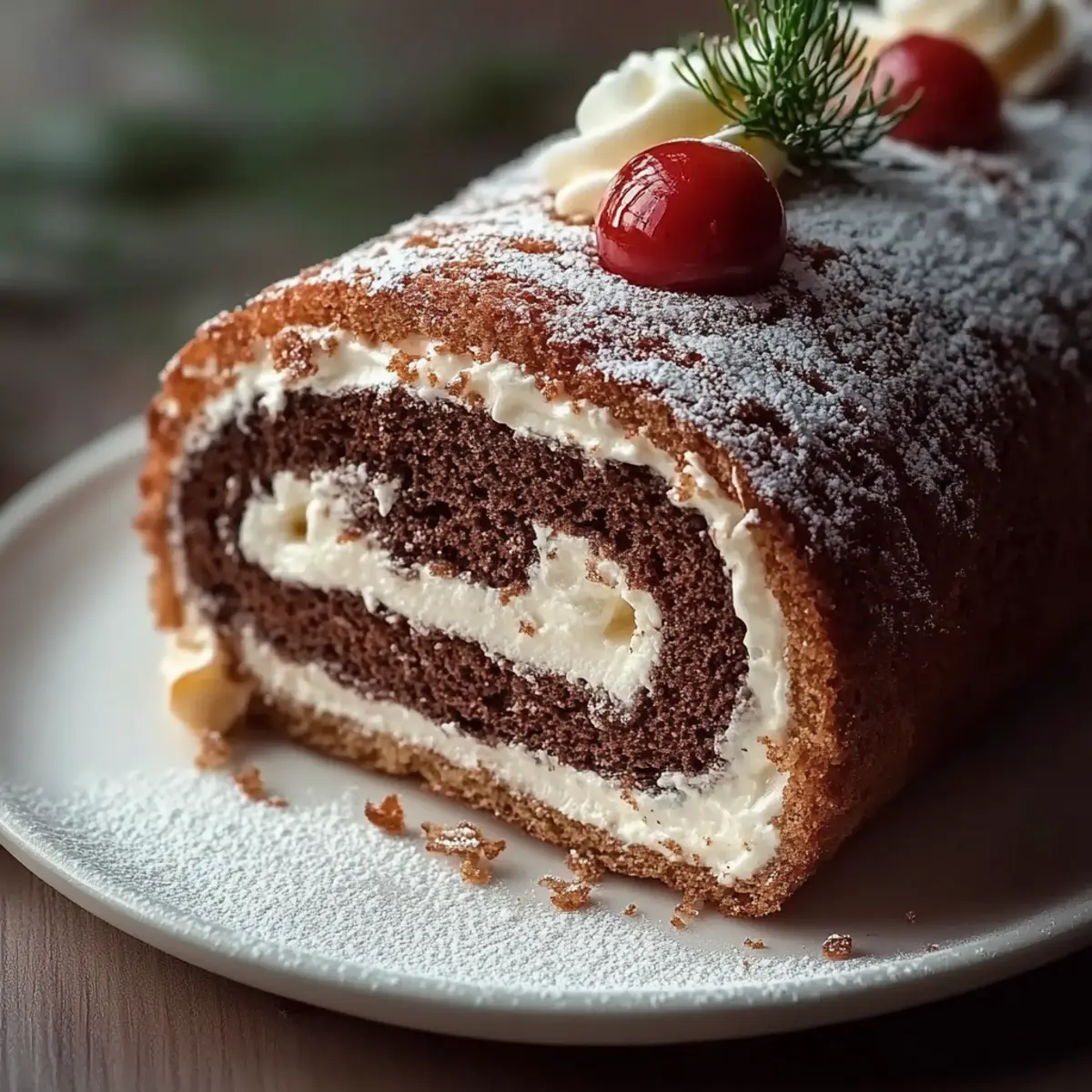 Christmas Yule Log Sheet Cake