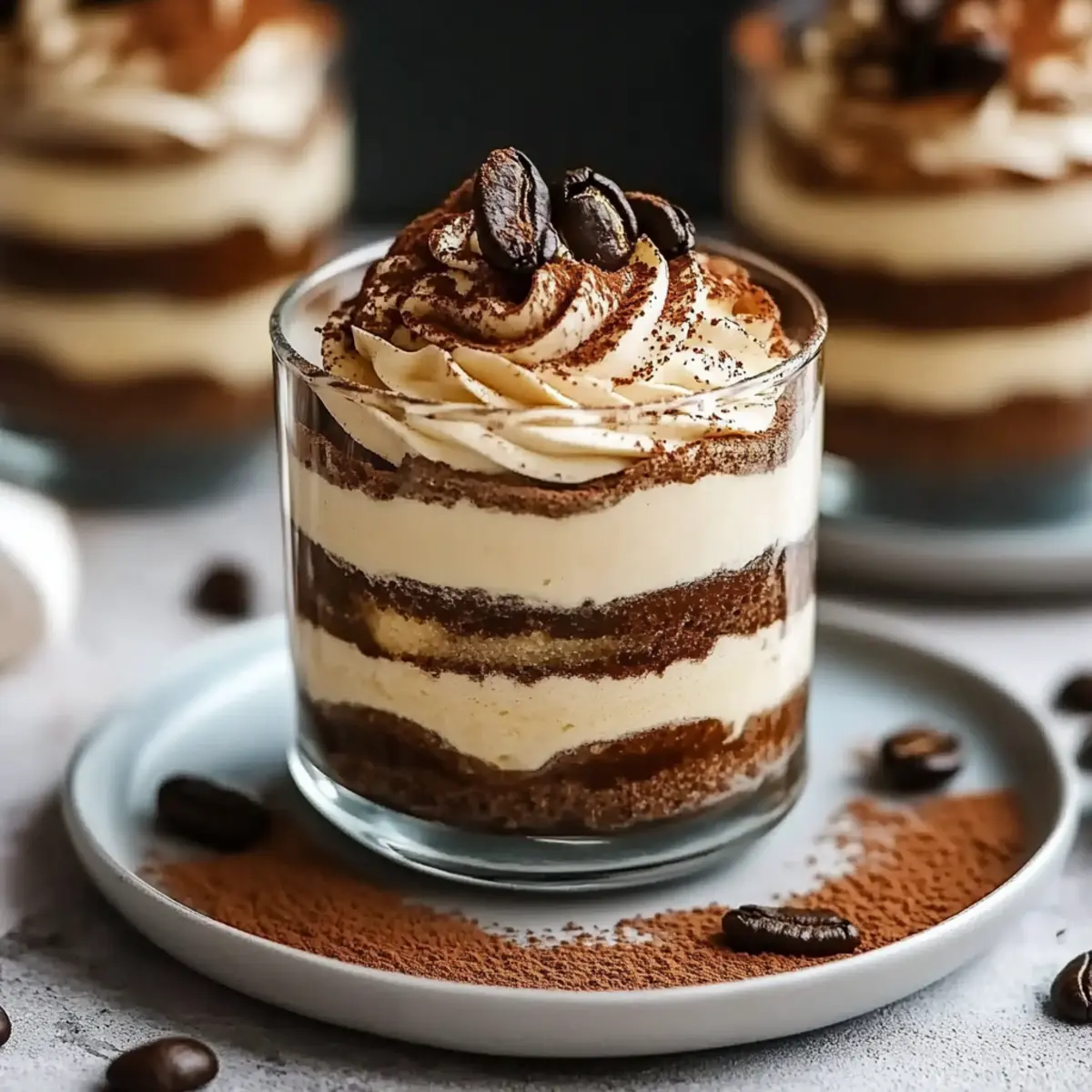 Coffee Protein Tiramisu Cups