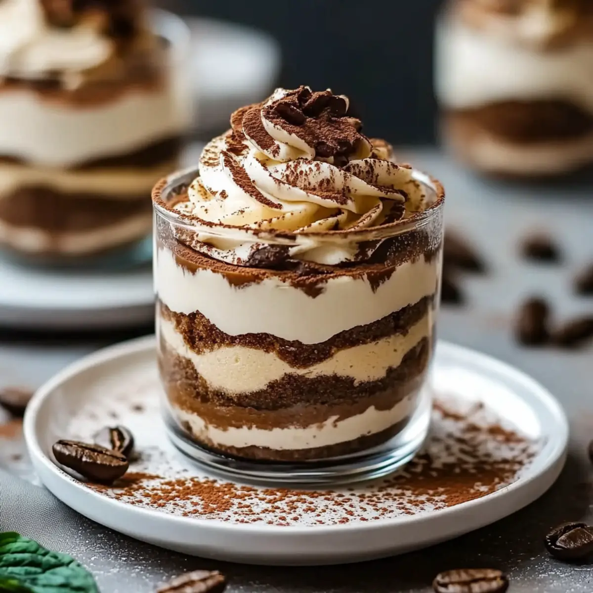 Coffee Protein Tiramisu Cups