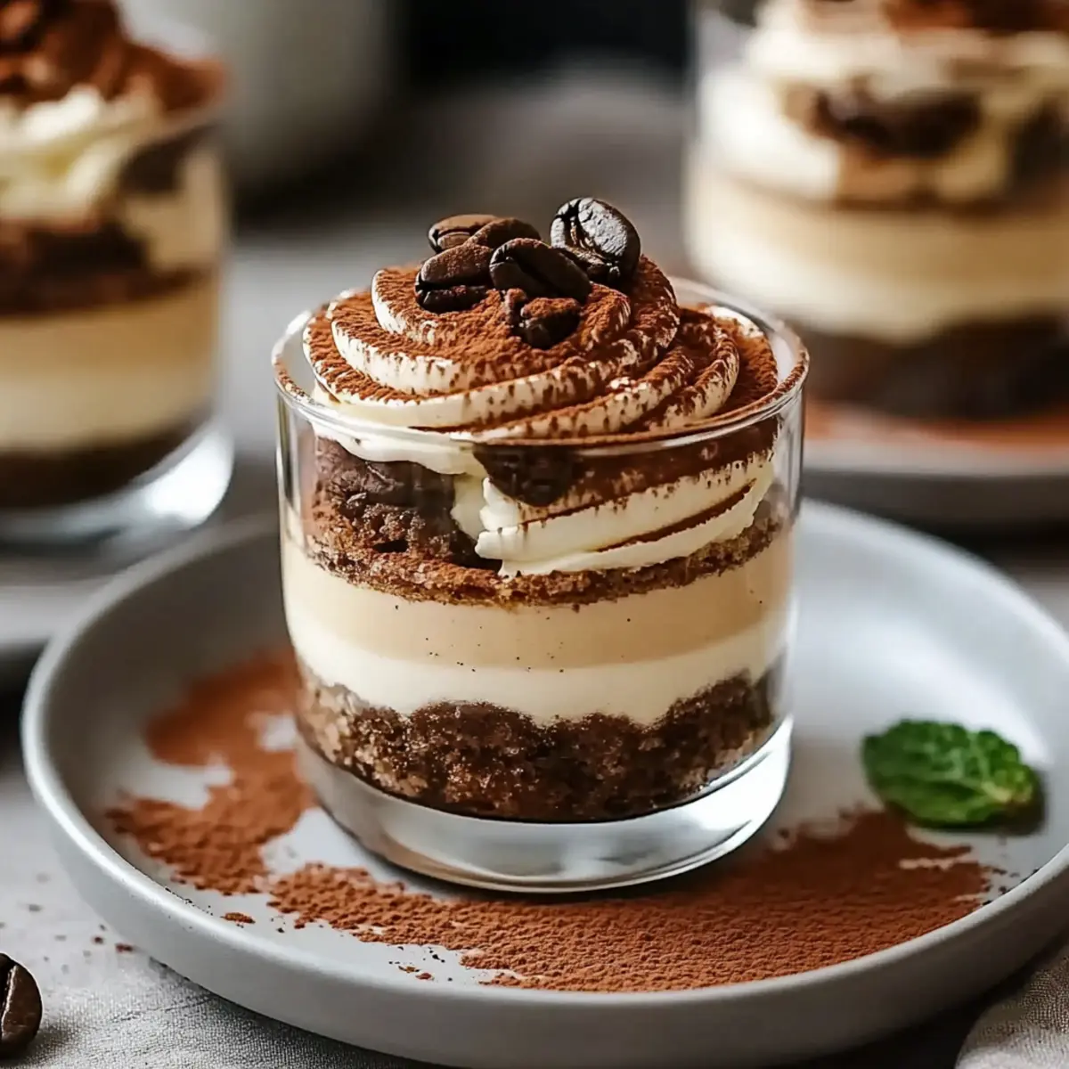 Coffee Protein Tiramisu Cups