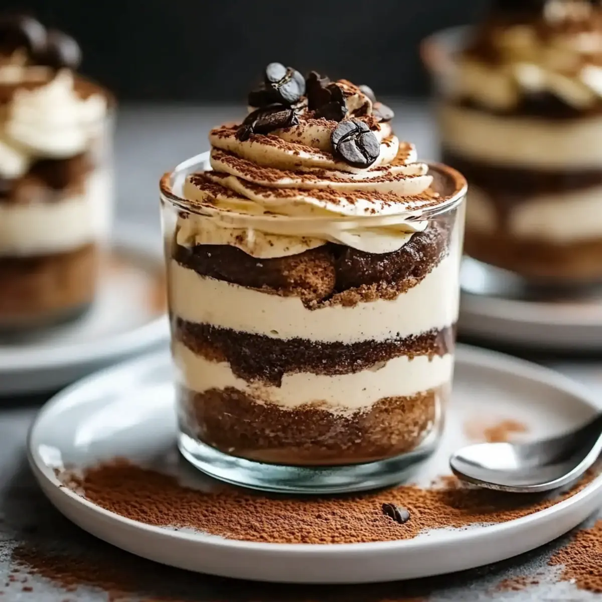Coffee Protein Tiramisu Cups
