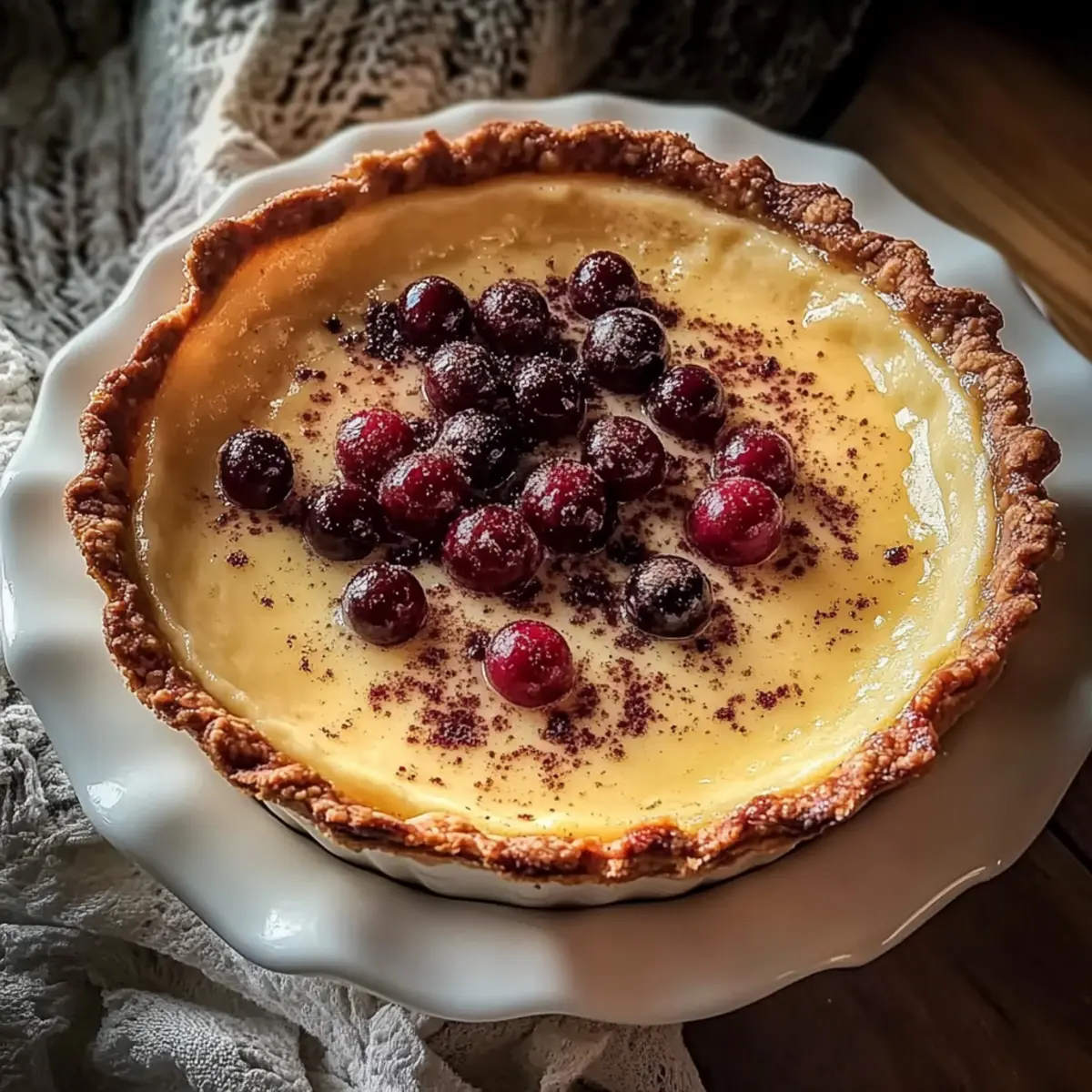 Cranberry Custard Pie