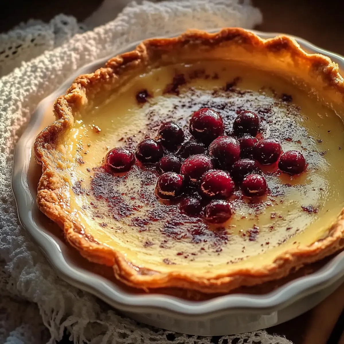 Cranberry Custard Pie