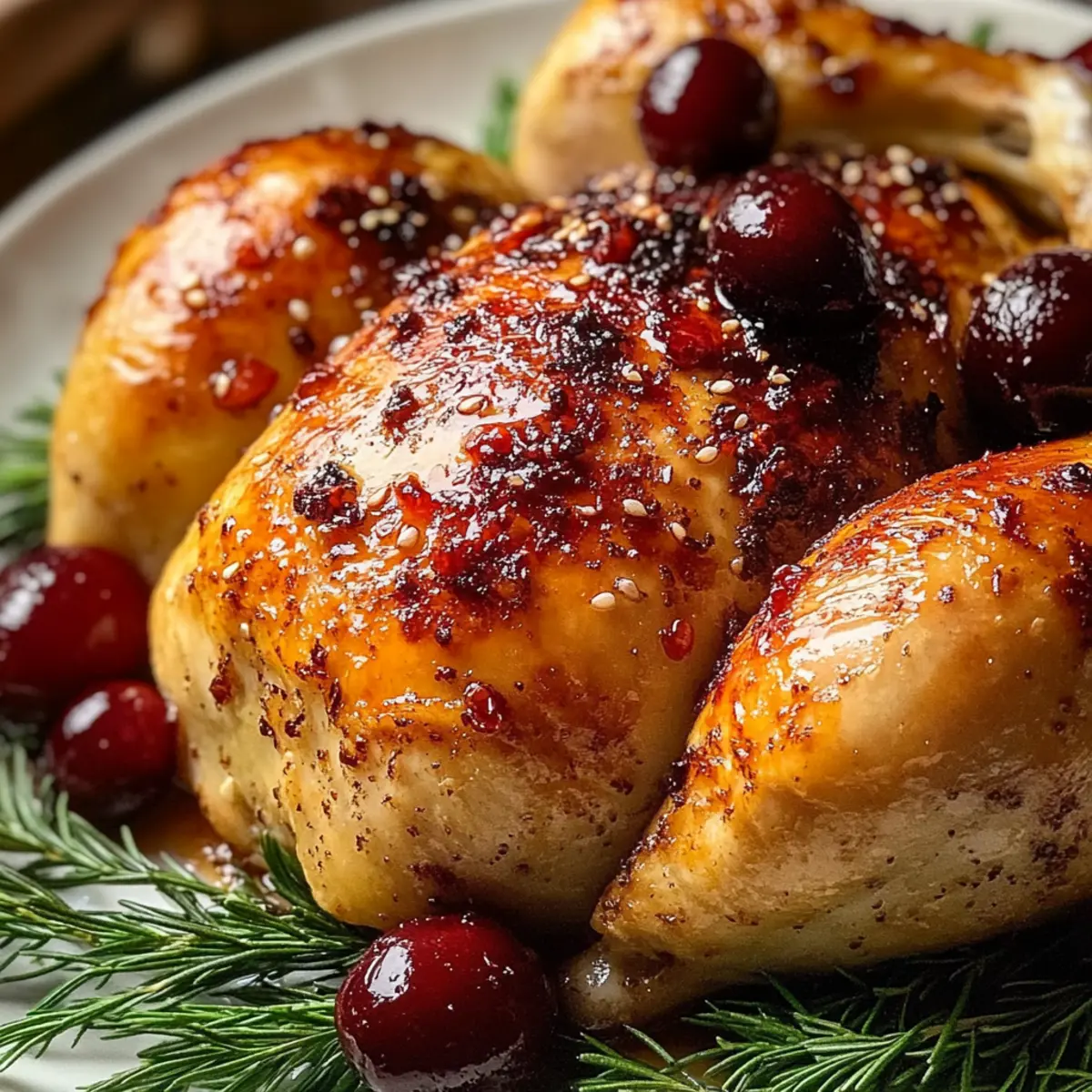 Cranberry Maple Roast Chicken