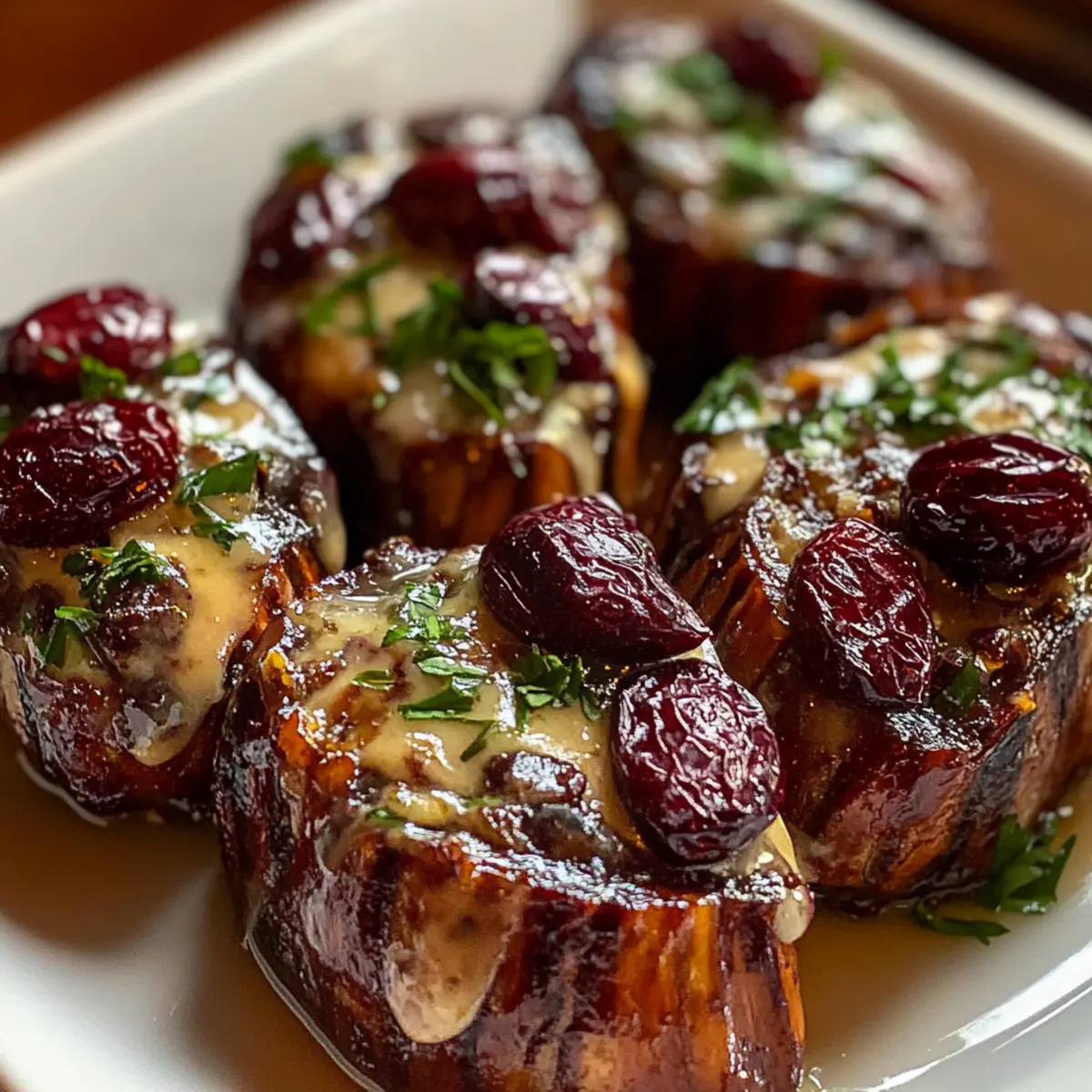 Cranberry Pecan Cream Cheese Stuffed Dates