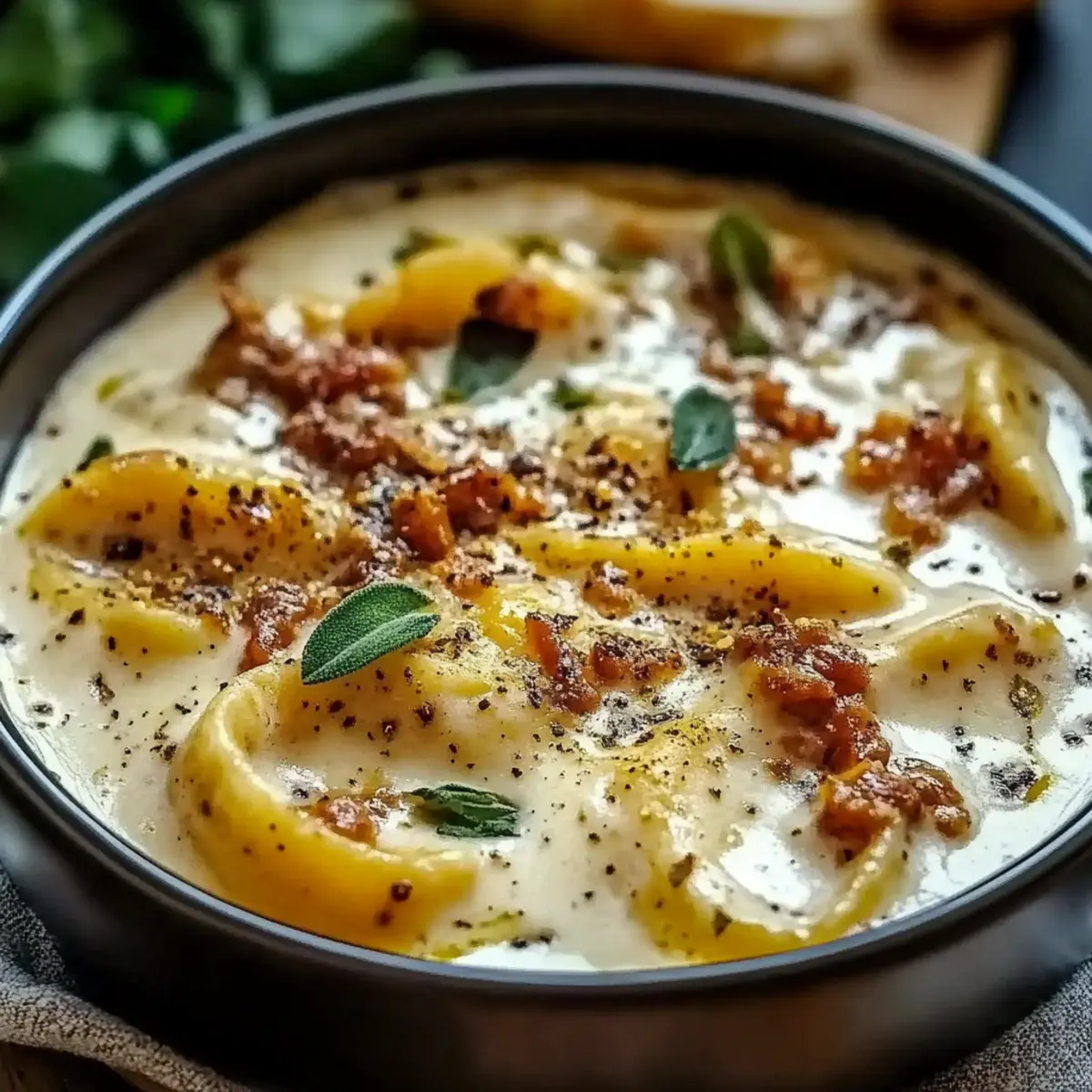Creamy Alfredo Lasagna Soup