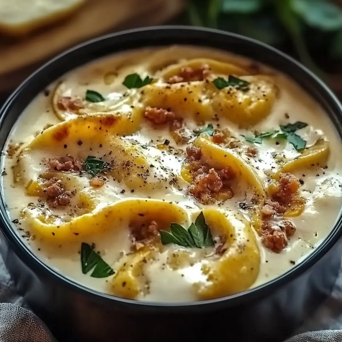 Creamy Alfredo Lasagna Soup