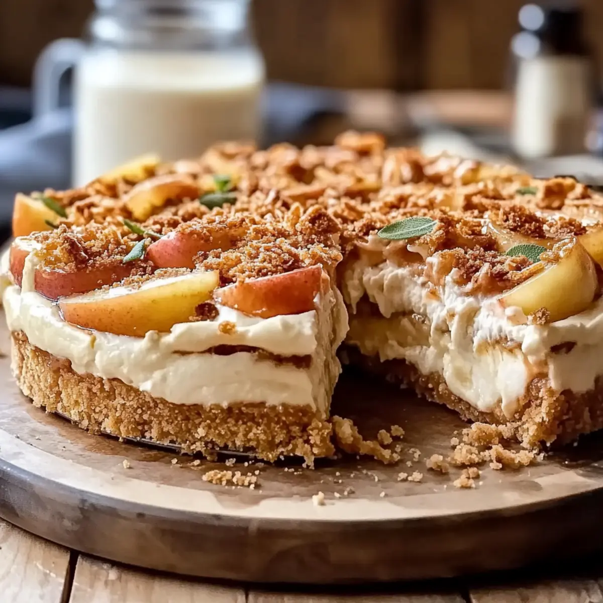 Creamy Apple Crumble Cheesecake