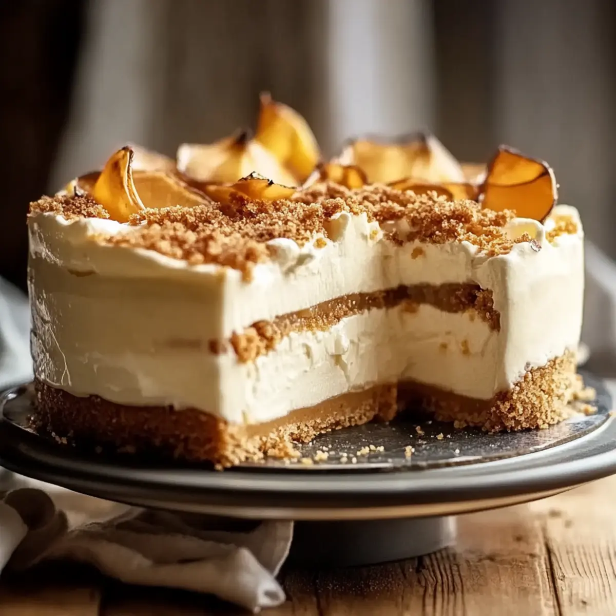 Creamy Apple Crumble Cheesecake