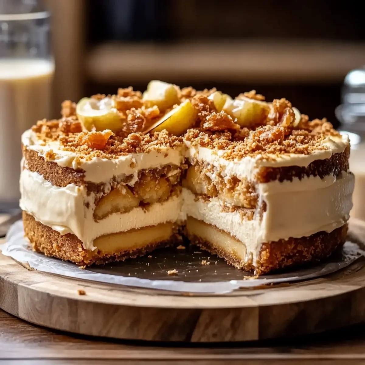 Creamy Apple Crumble Cheesecake