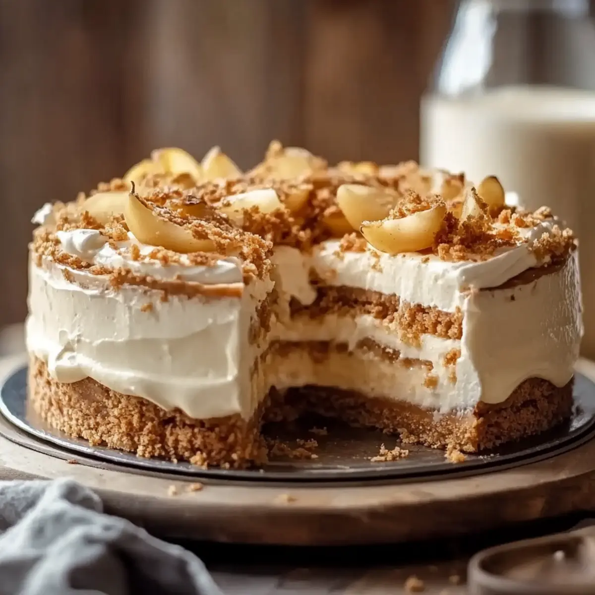 Creamy Apple Crumble Cheesecake