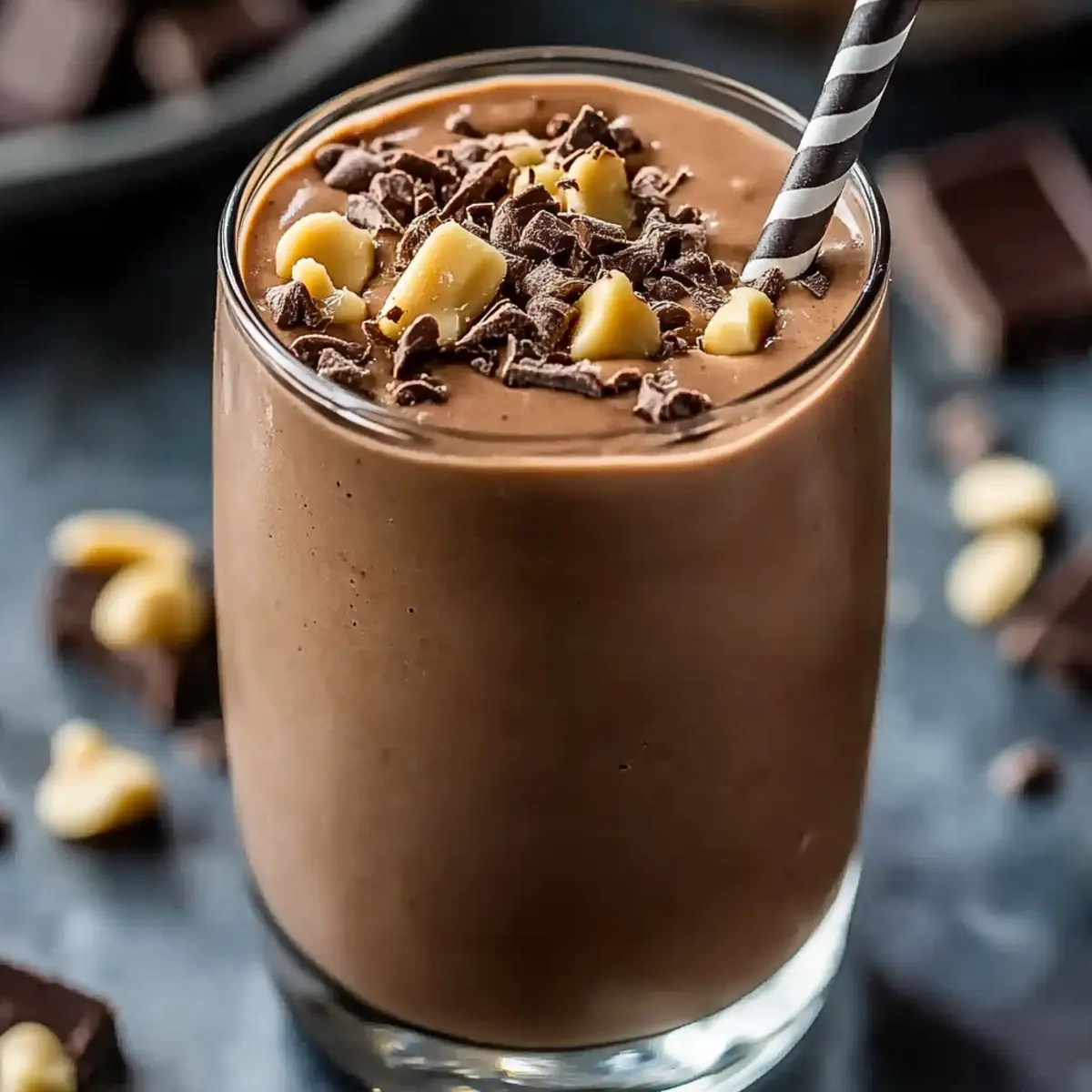 Creamy Chocolate Peanut Butter Protein Smoothie
