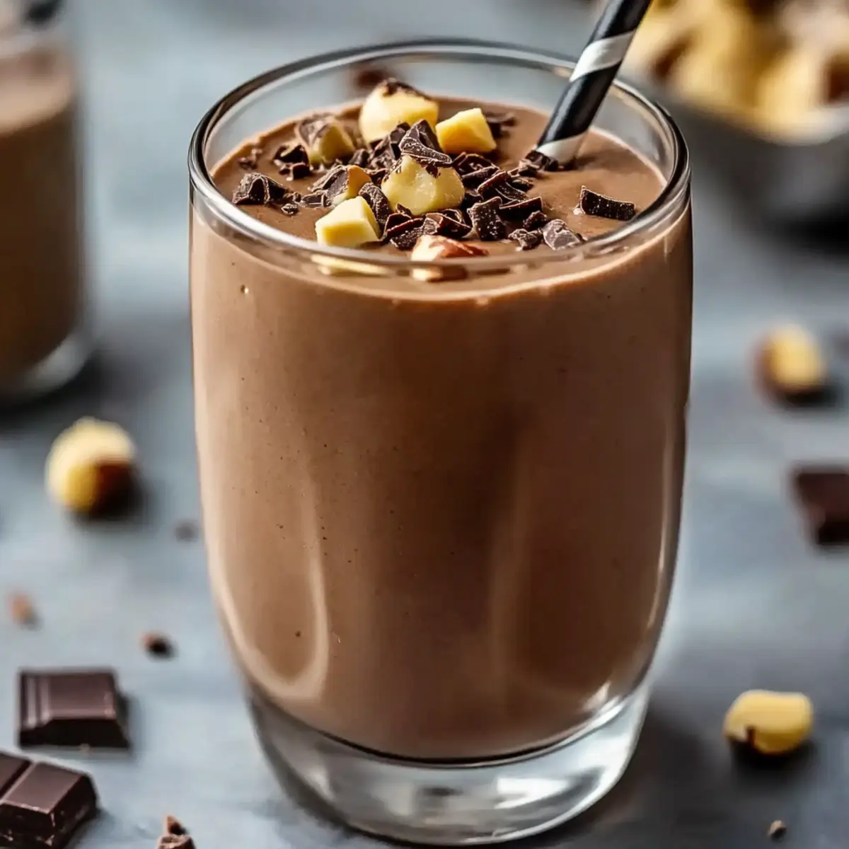 Creamy Chocolate Peanut Butter Protein Smoothie