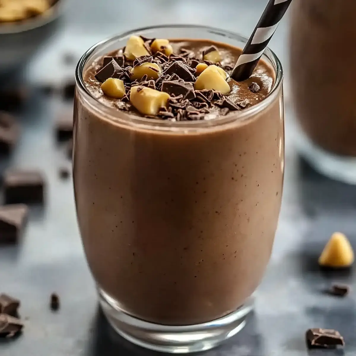 Creamy Chocolate Peanut Butter Protein Smoothie