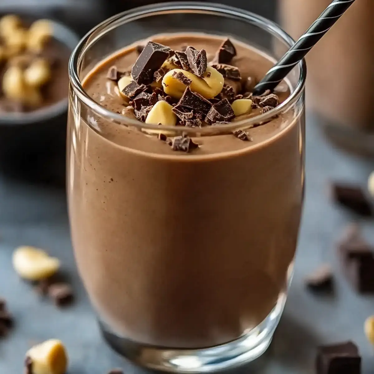 Creamy Chocolate Peanut Butter Protein Smoothie