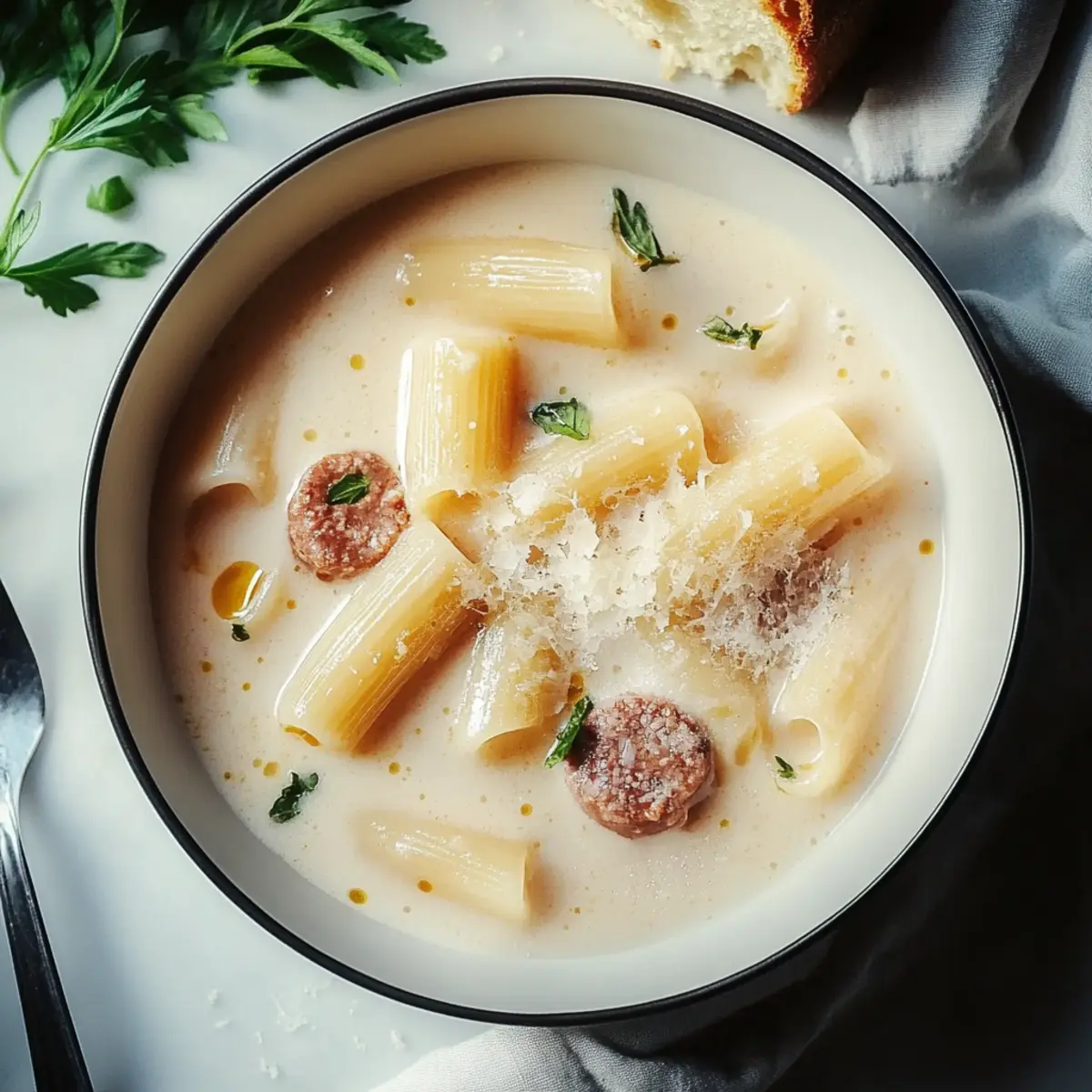 Creamy Sausage Rigatoni