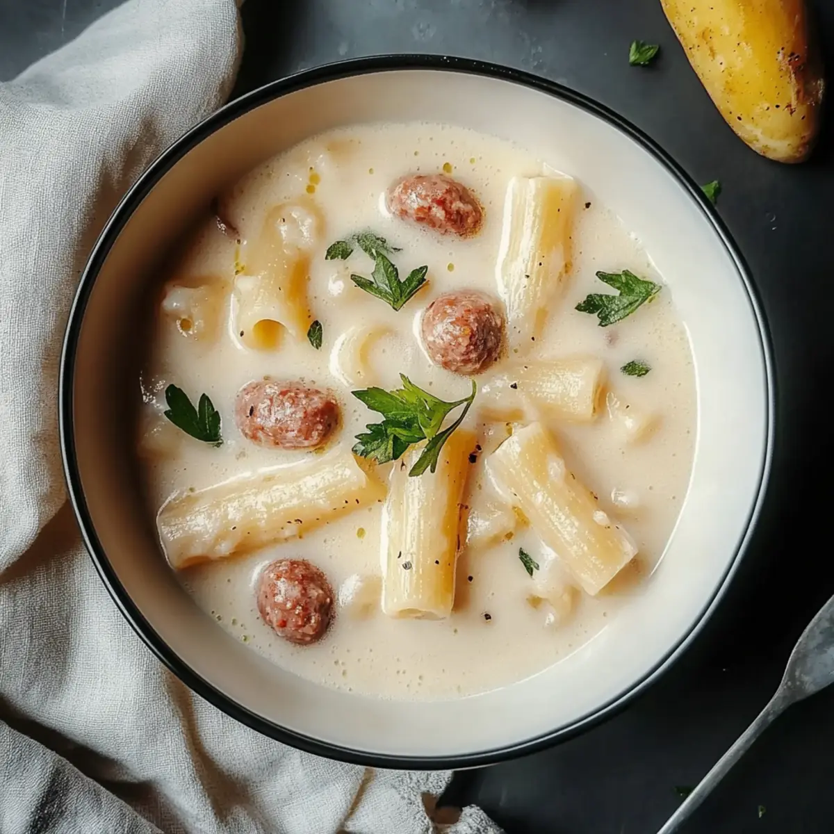 Creamy Sausage Rigatoni