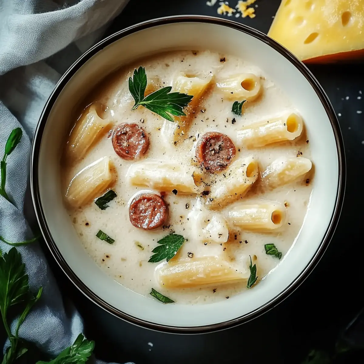 Creamy Sausage Rigatoni