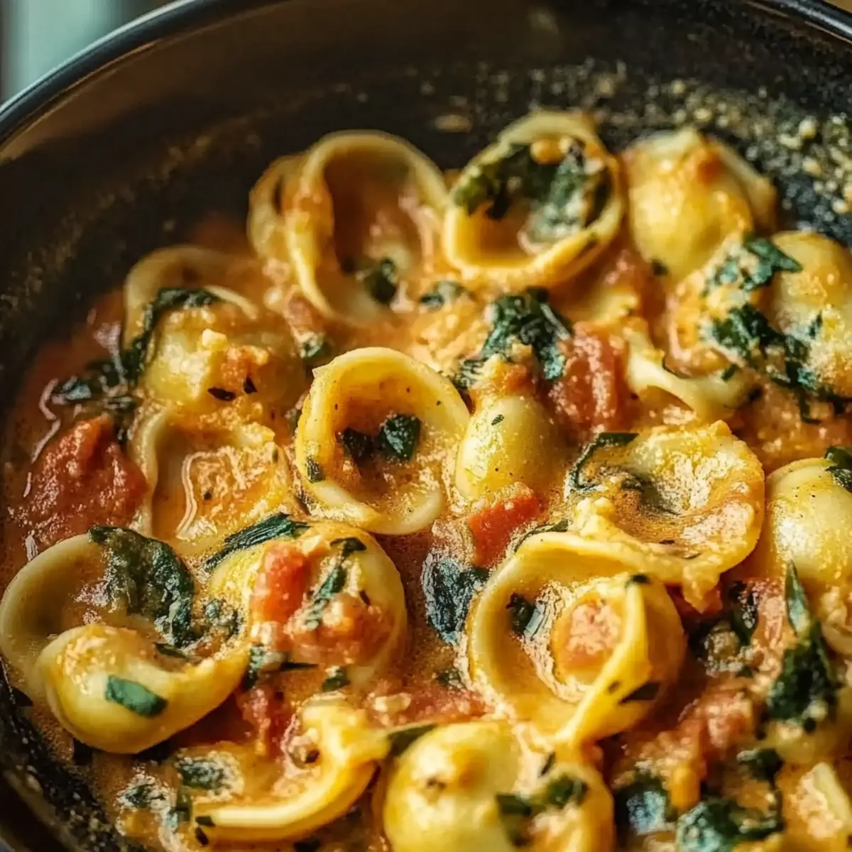 Creamy Spinach Tomato Tortellini