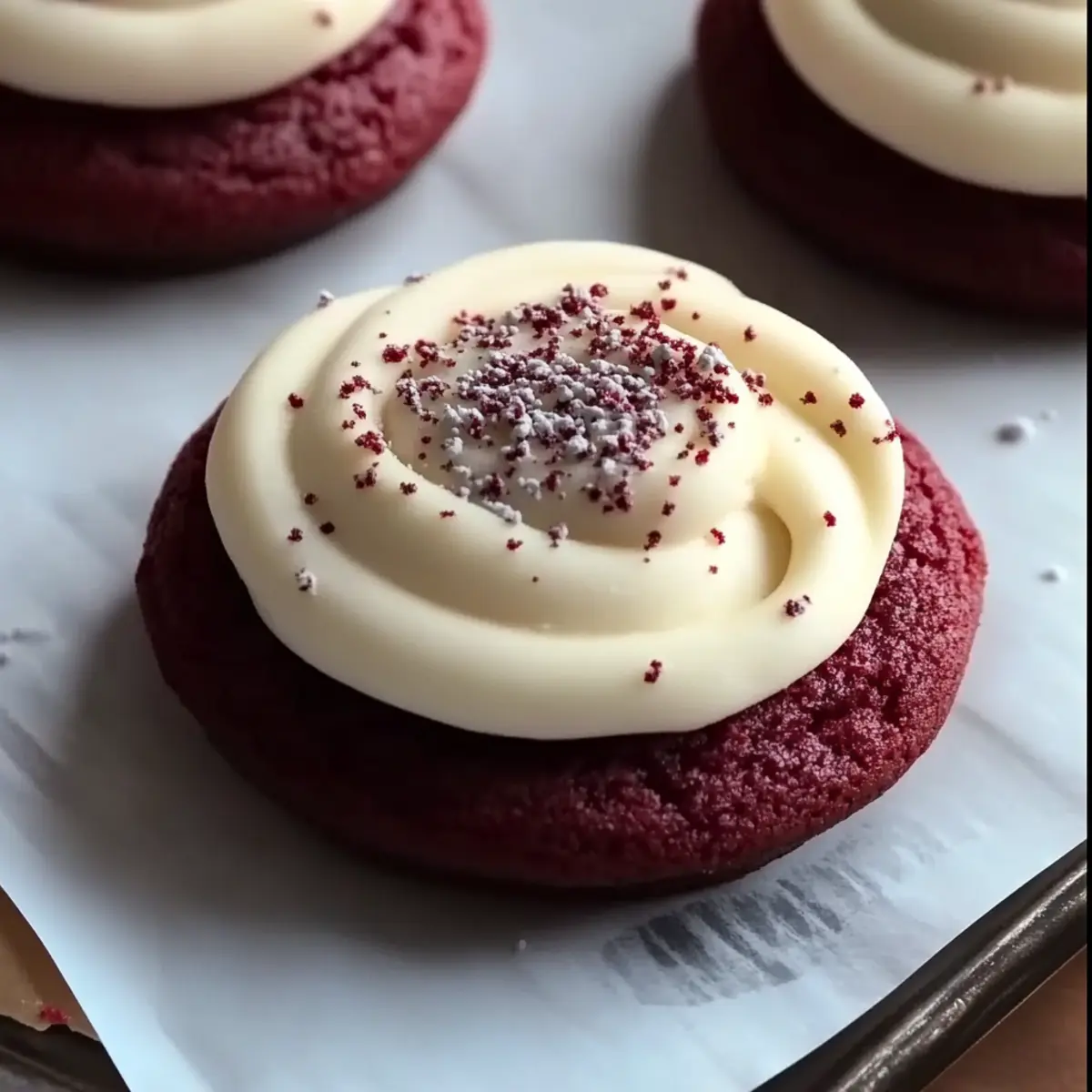 Crumbl Copy Cat Red Velvet Cupcake Cookies