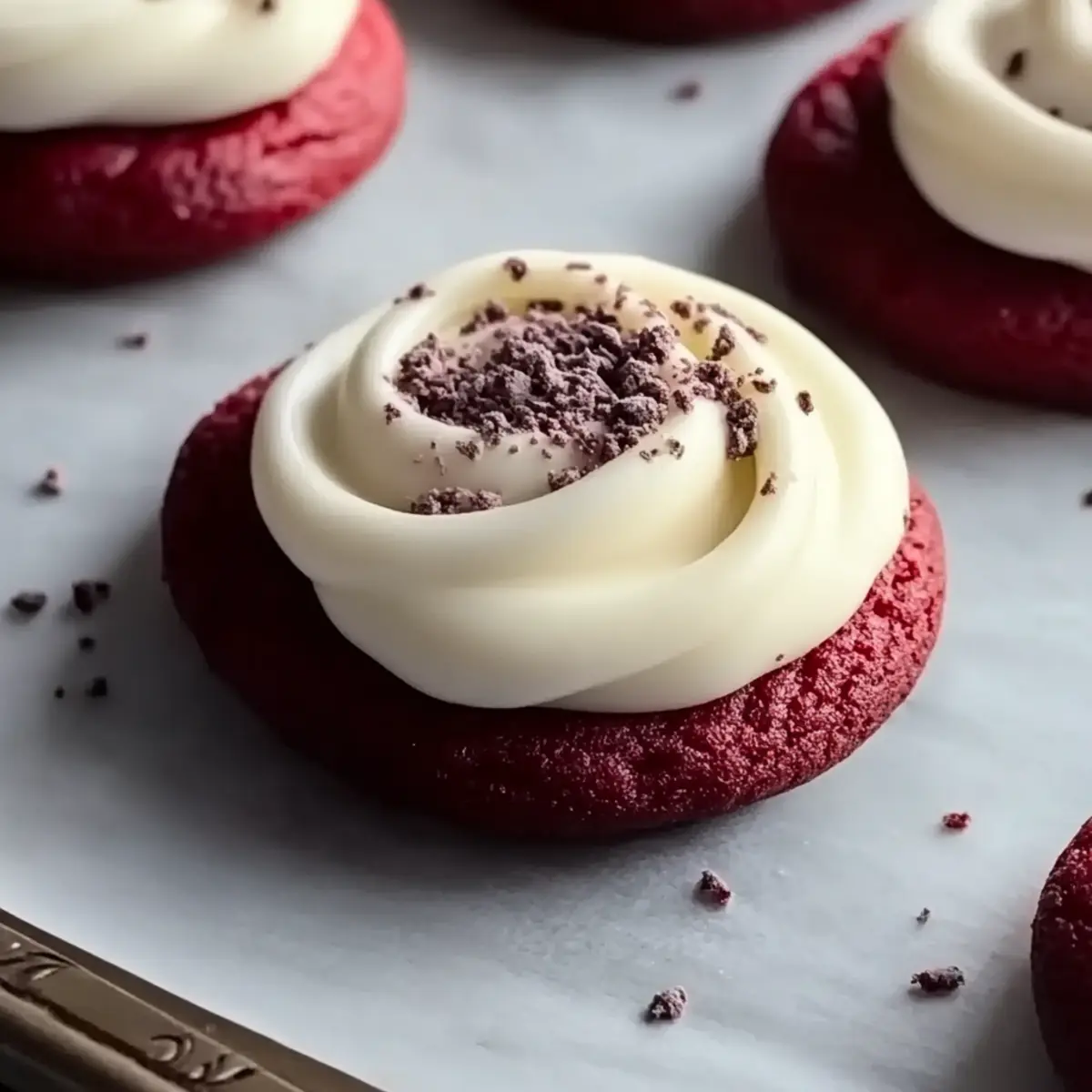 Crumbl Copy Cat Red Velvet Cupcake Cookies