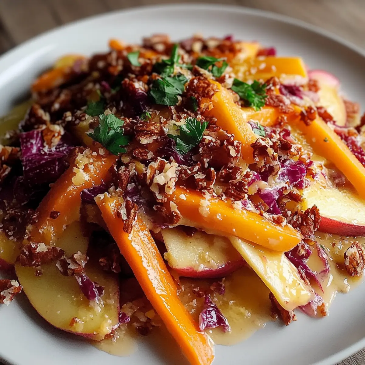 Crunchy Apple Carrot Salad with Creamy Citrus Dressing