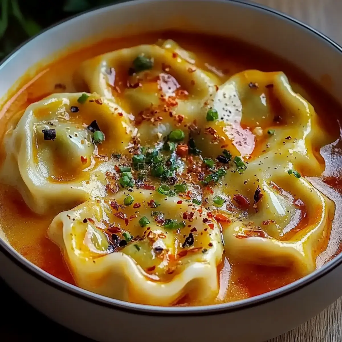 Dumplings Curry Soup