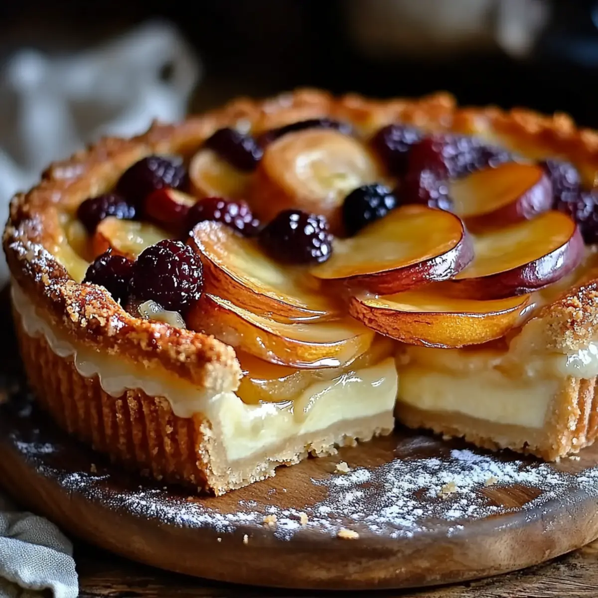 French Custard Pie with Apples