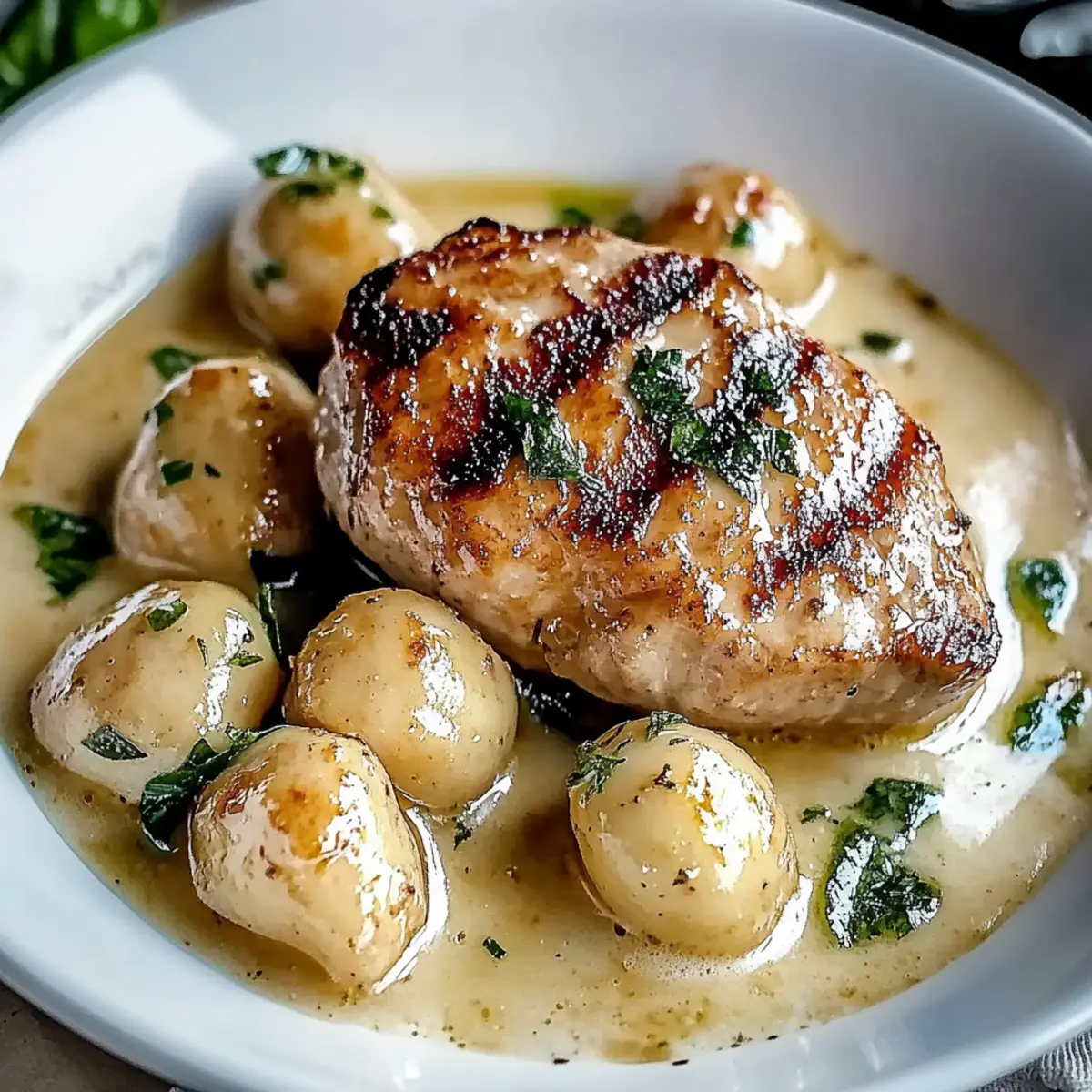 Garlic Chicken Gnocchi Skillet