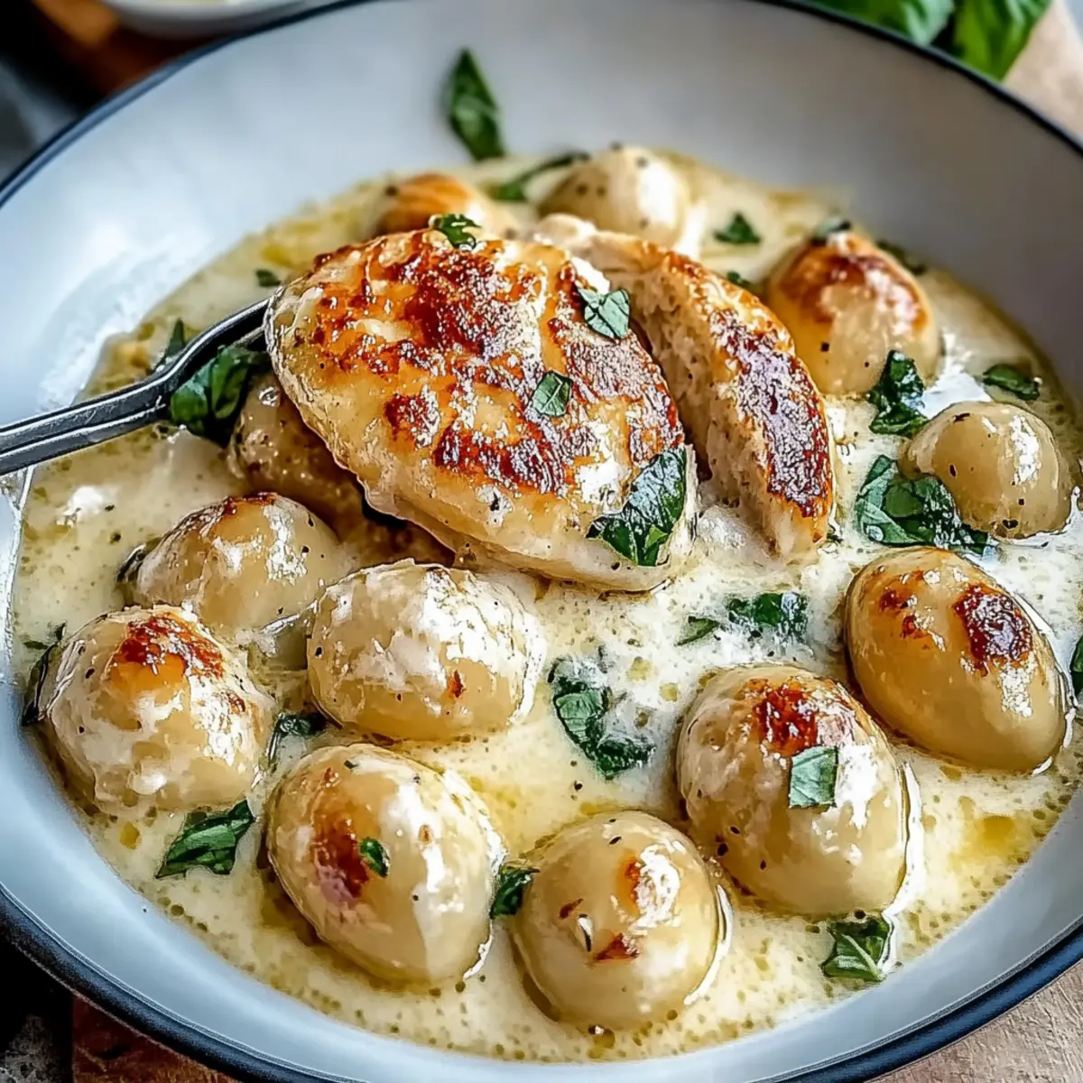 Garlic Chicken Gnocchi Skillet