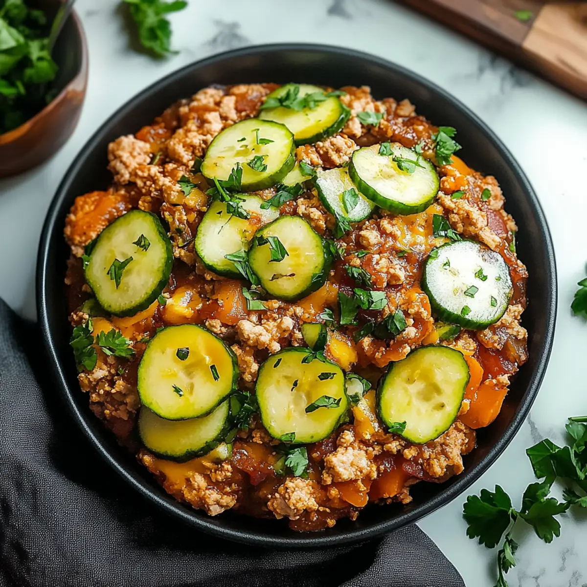 Ground Turkey and Zucchini Skillet