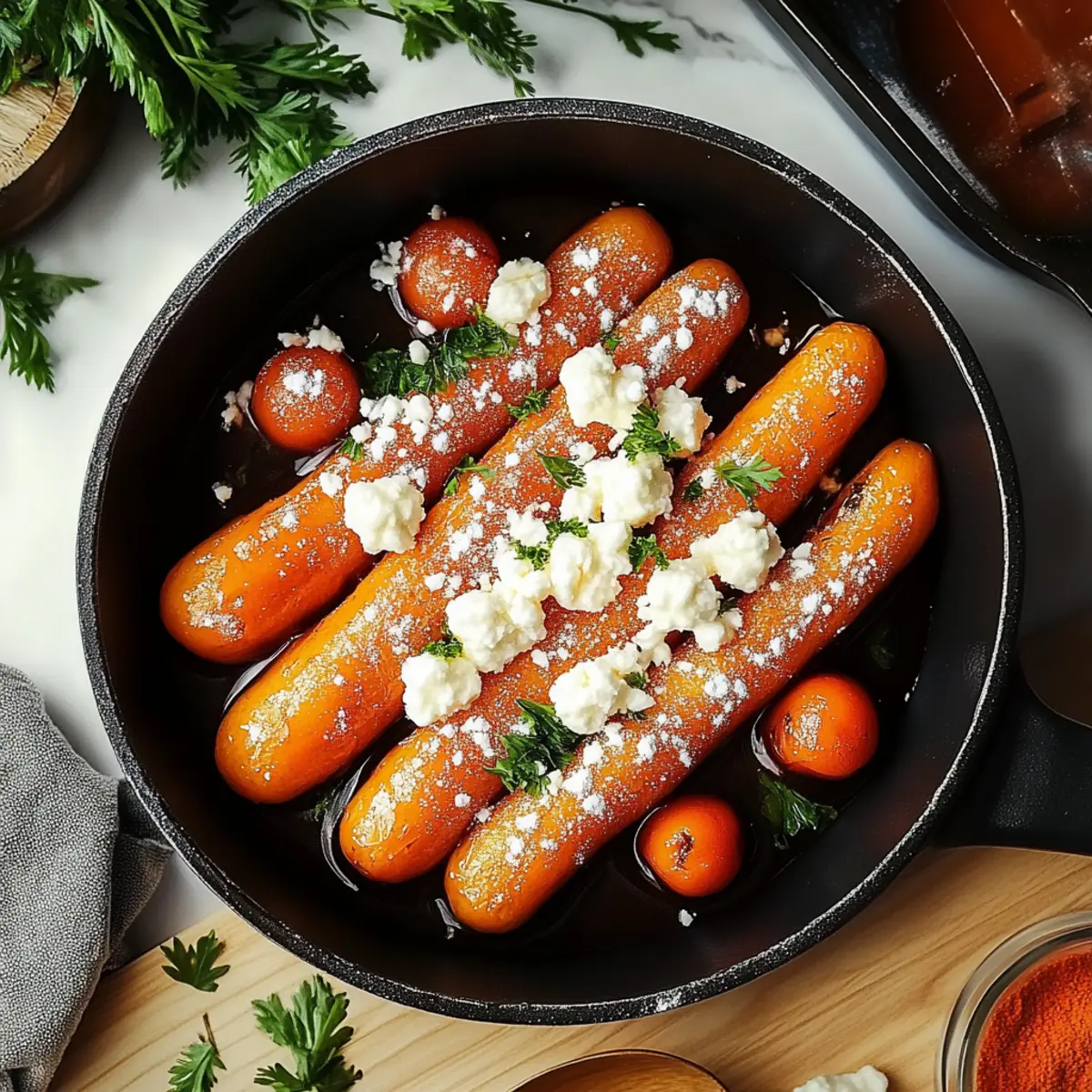 Honey Garlic Butter Roasted Carrots