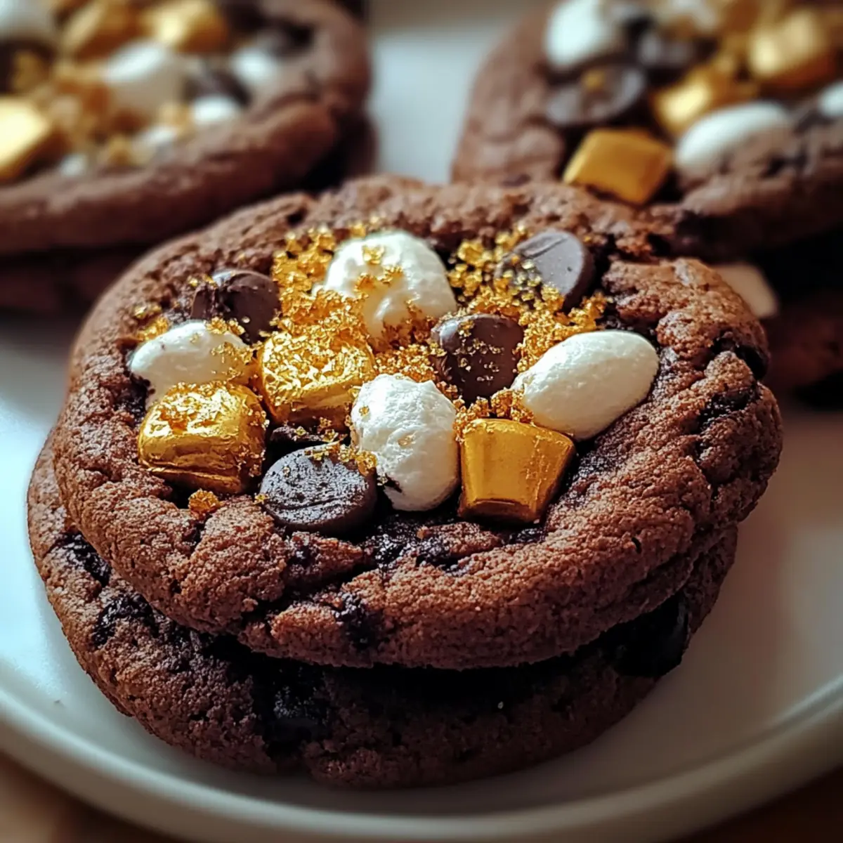Hot Chocolate Cookies with Mini Marshmallows
