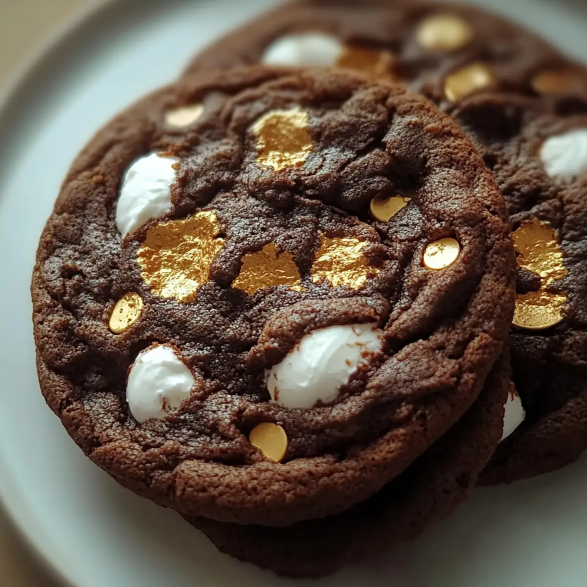 Hot Chocolate Cookies with Mini Marshmallows
