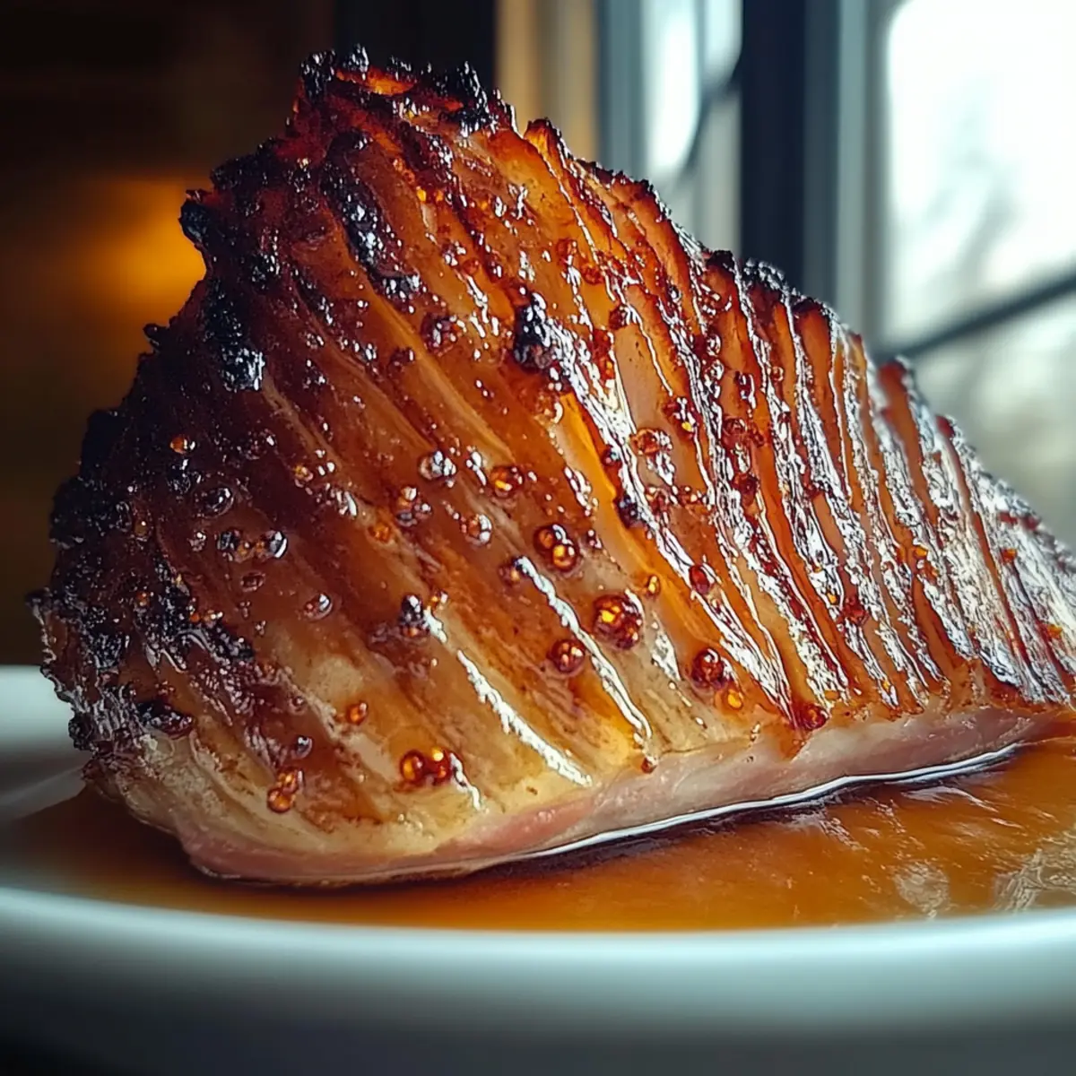 Maple Bourbon Glazed Ham
