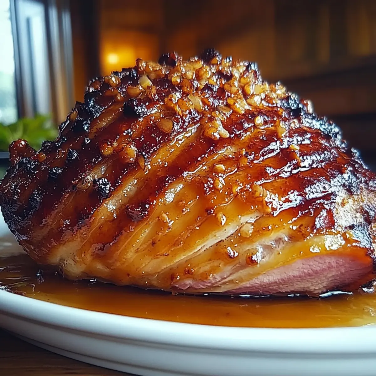 Maple Bourbon Glazed Ham