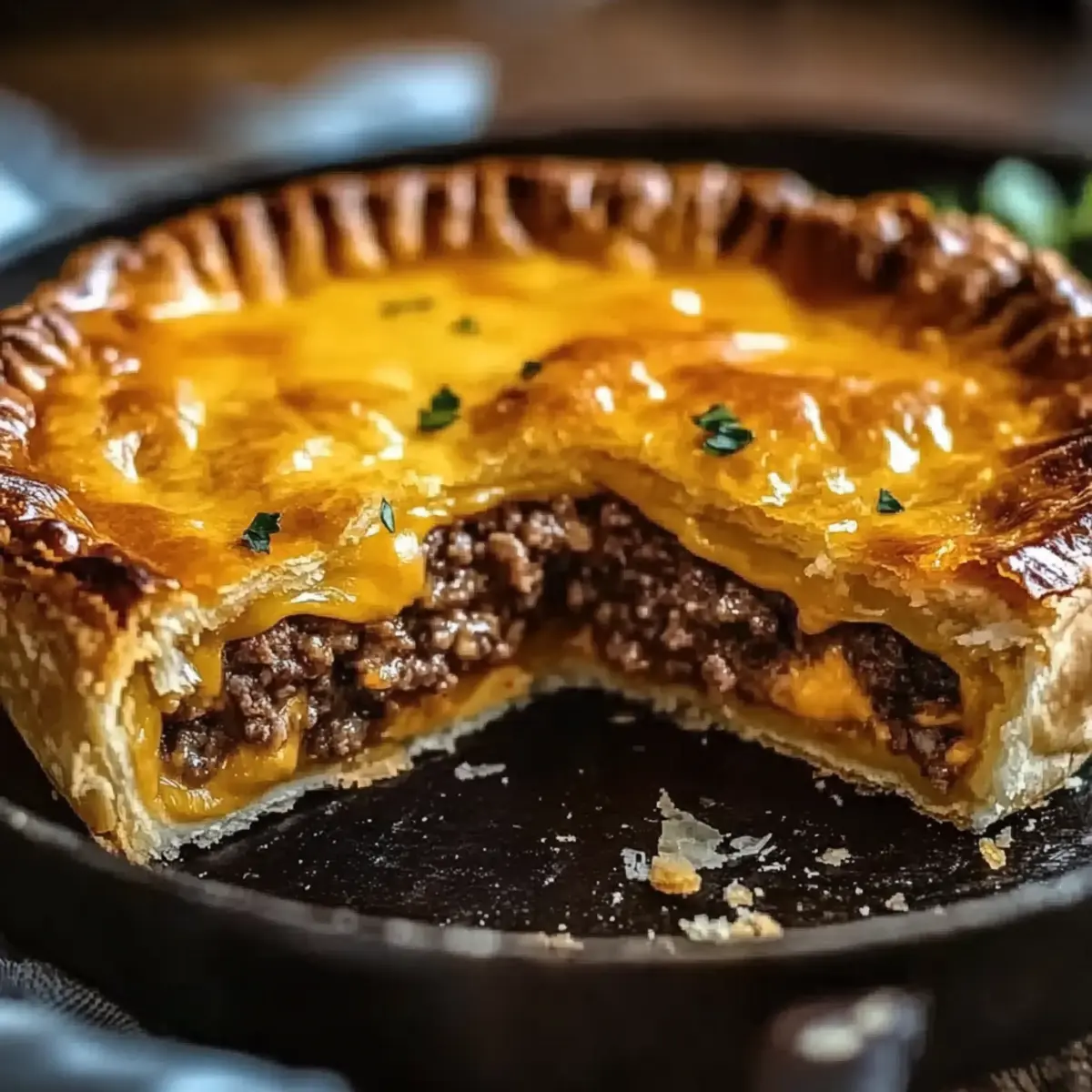 One-Pan Cheeseburger Pie Dinner