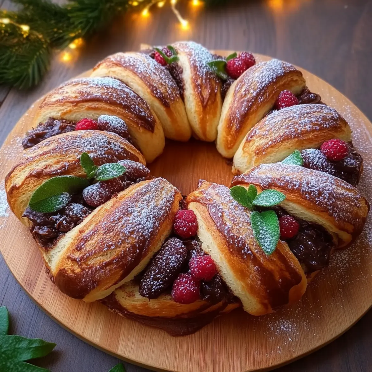 Puff Pastry Crown Filled with Chocolate