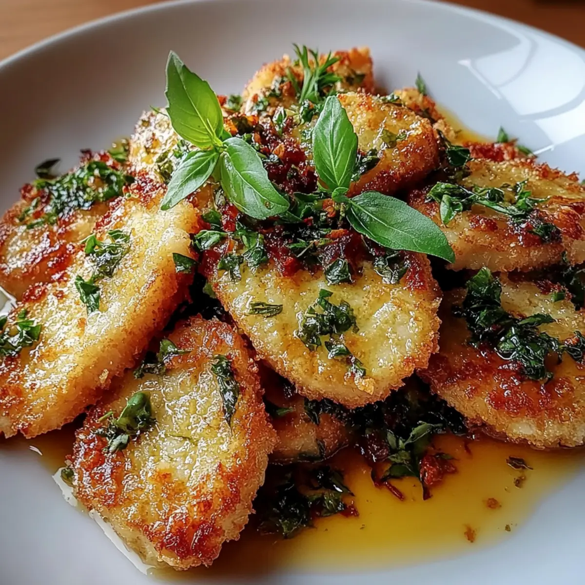 Savory Crispy Fried False with Zesty Herb Infusion