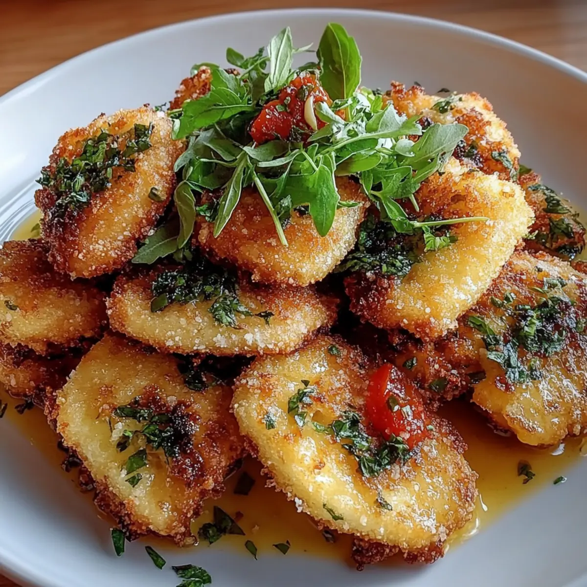 Savory Crispy Fried False with Zesty Herb Infusion