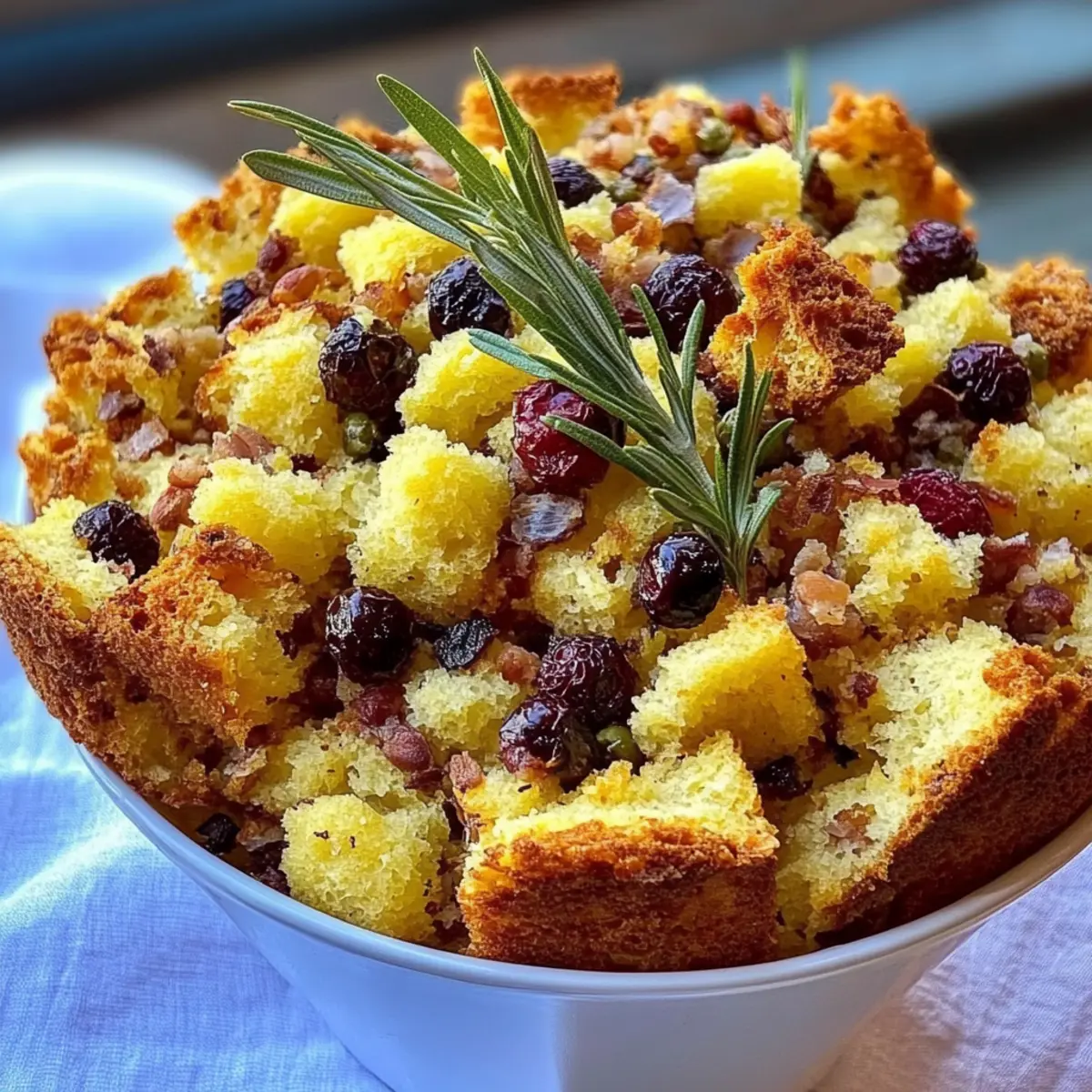 Savory Herb-Infused Baked Cornbread Stuffing