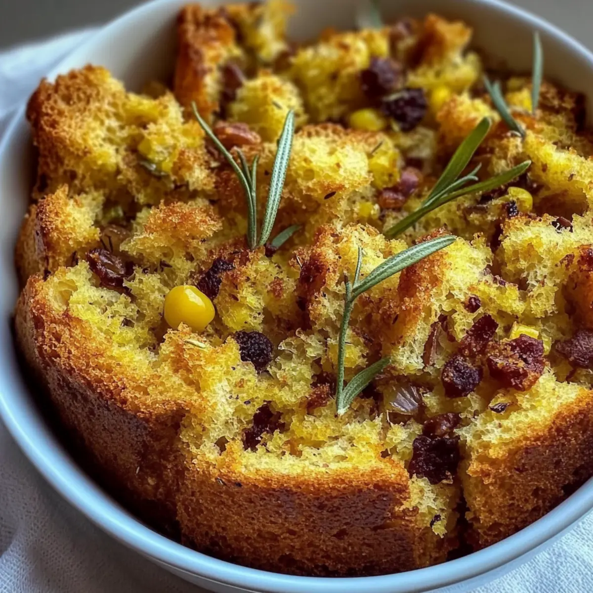Savory Herb-Infused Baked Cornbread Stuffing