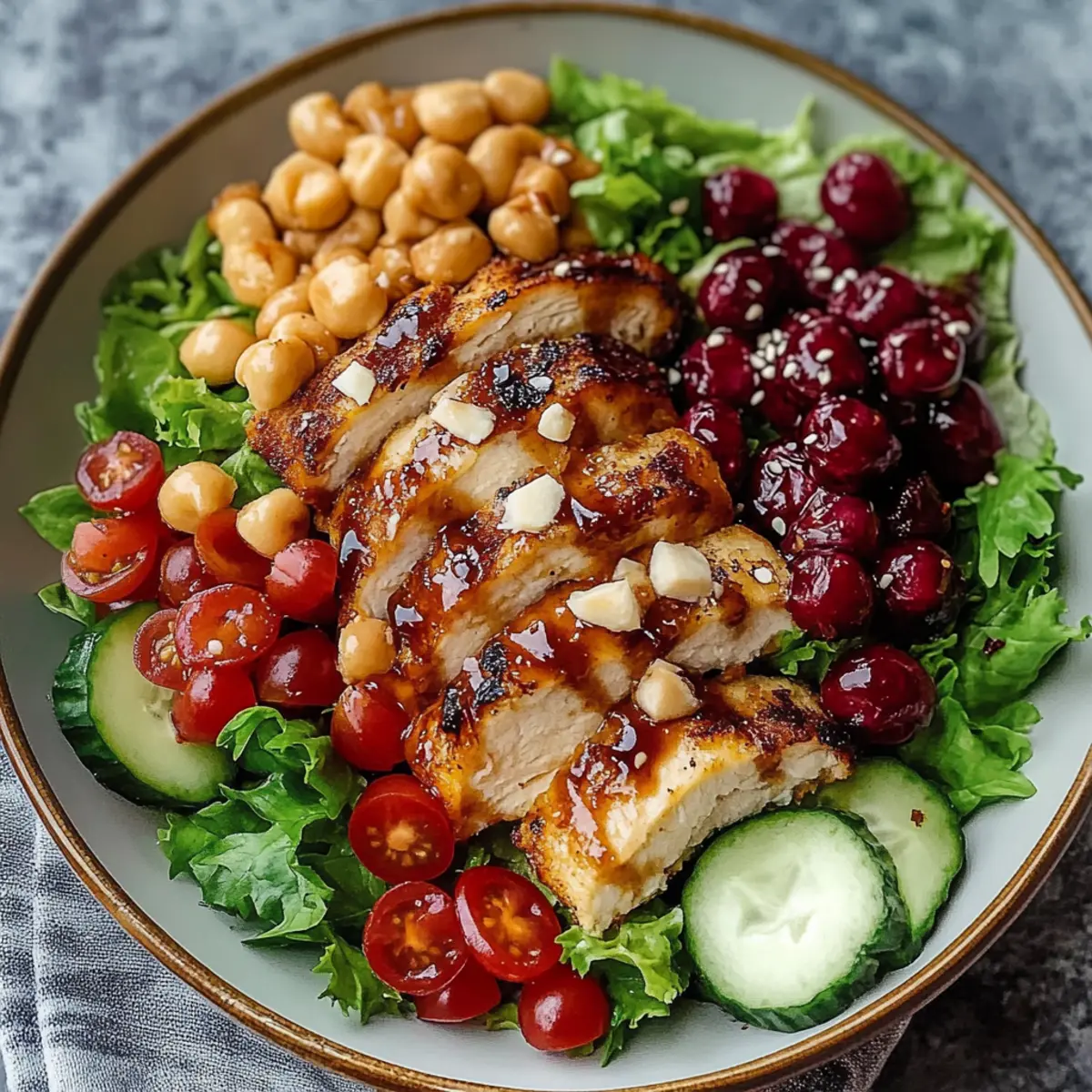 Sesame Chicken and Chickpea Salad