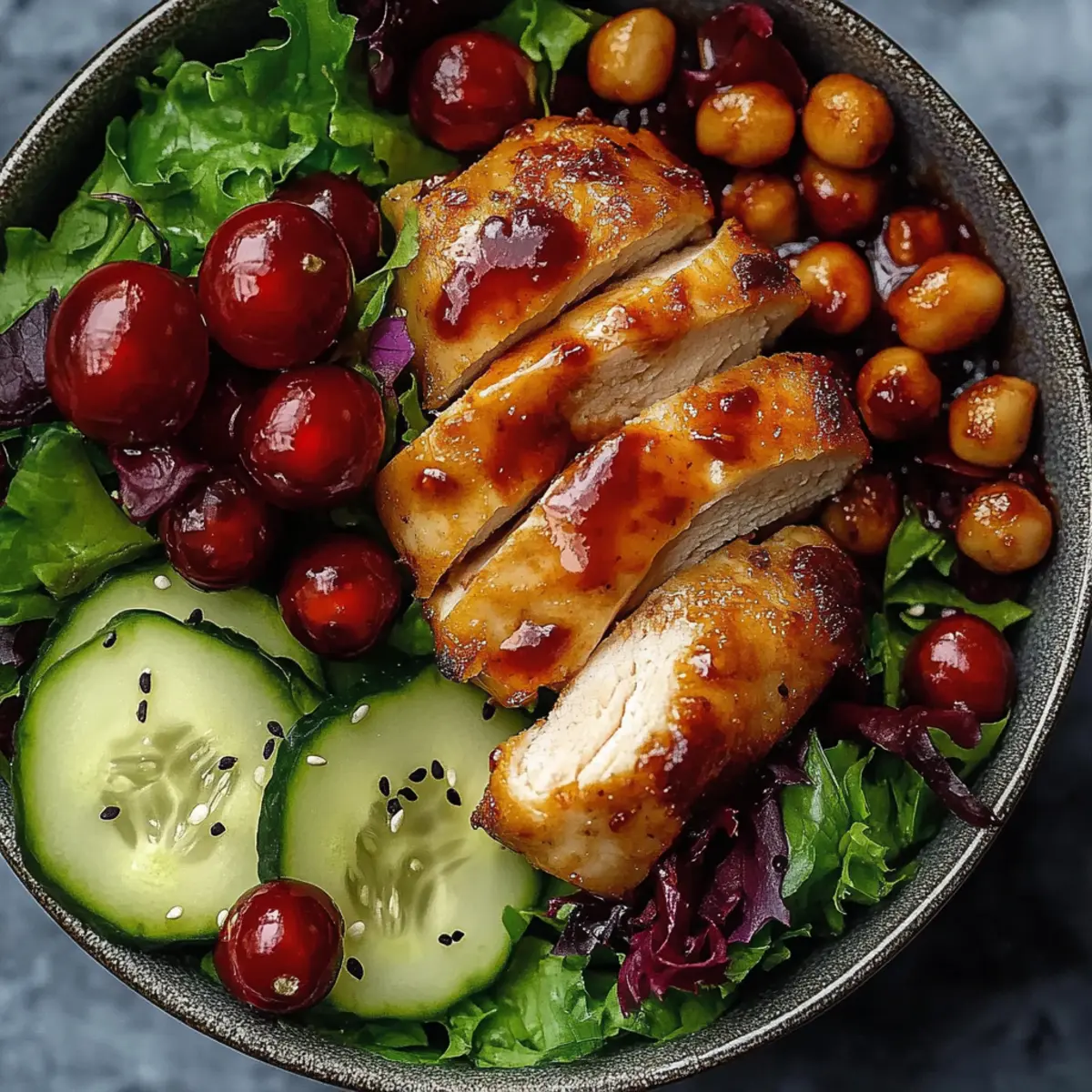 Sesame Chicken and Chickpea Salad